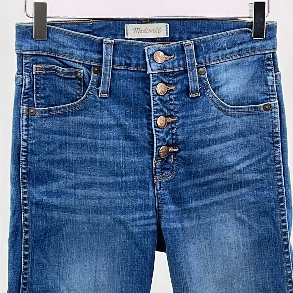 Madewell 10" High Rise Skinny Exposed Button Fly Jeans - Size 26T